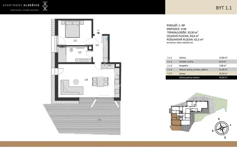 Prodej bytu 2+kk, Horní Maršov, 58 m2