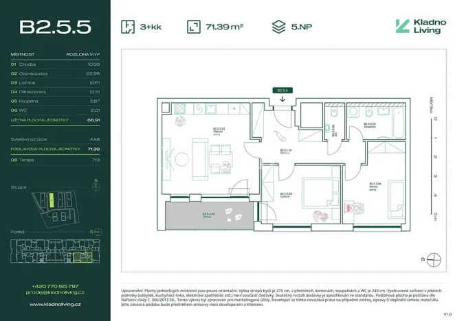 Prodej bytu 3+kk, Kladno, Pražská, 67 m2