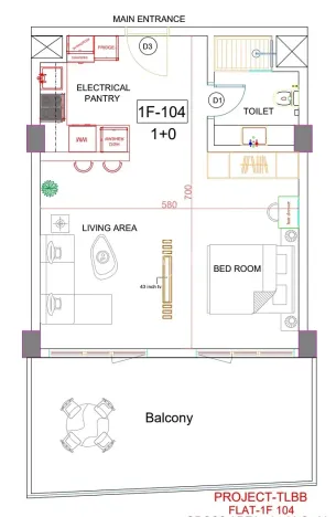 Prodej bytu 1+kk, Taqah, Omán, 61 m2