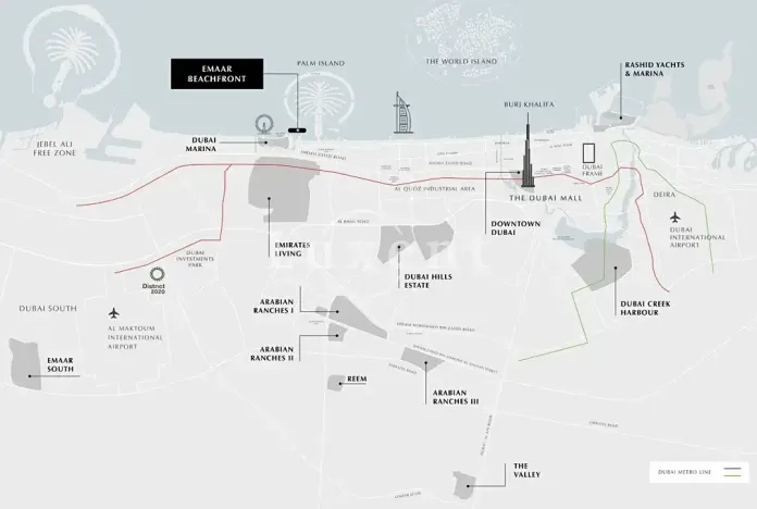 Prodej bytu 4+kk, Emaar Beachfront, Spojené arabské emiráty, 141 m2