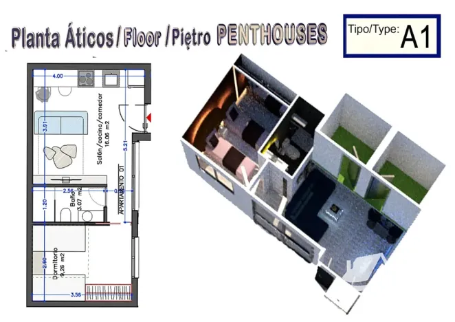 Prodej bytu 2+kk, Torrevieja, Španělsko, 32 m2