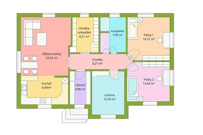Prodej rodinného domu, Líně, Polní, 104 m2
