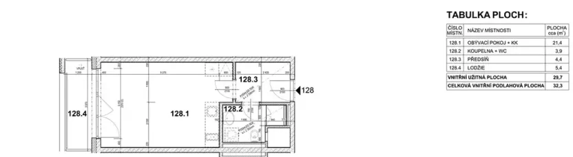 Pronájem bytu 1+kk, Praha - Hloubětín, Poděbradská, 32 m2