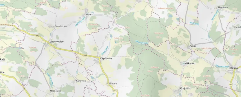 Prodej lesa, Čepřovice, 1644 m2