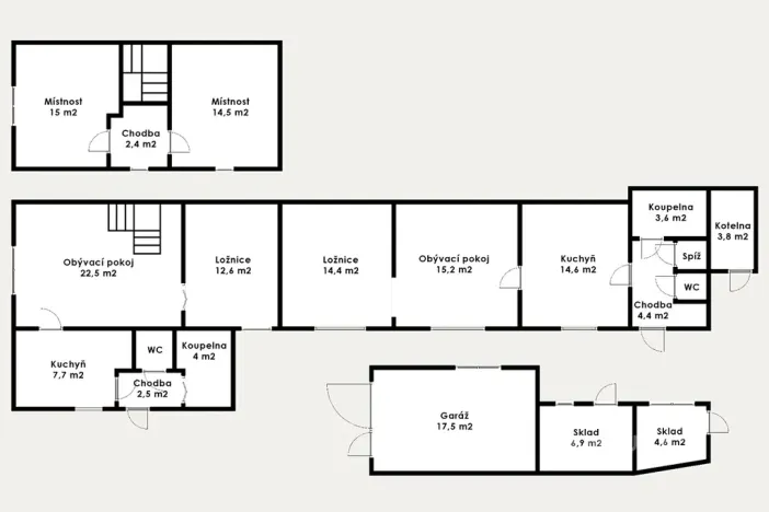 Prodej rodinného domu, Praha - Vinoř, V podskalí, 139 m2