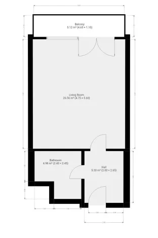 Pronájem bytu 1+kk, Praha - Hloubětín, Poděbradská, 40 m2