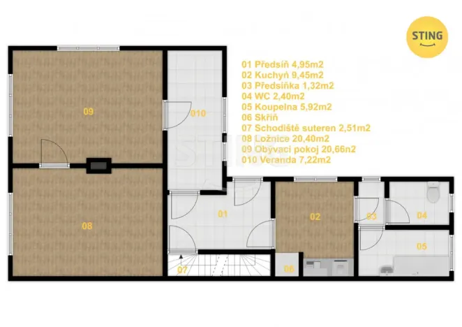 Prodej rodinného domu, Všetaty, Mělnická, 90 m2