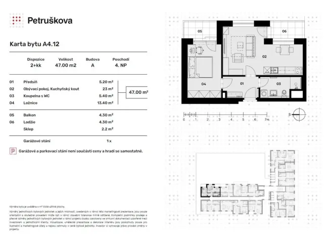 Prodej bytu 2+kk, Ostrava - Zábřeh, Petruškova, 45 m2