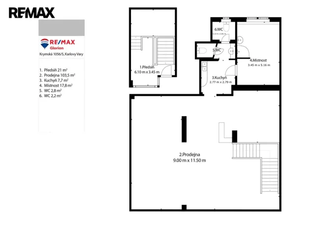 Prodej obchodního prostoru, Karlovy Vary, Jugoslávská, 142 m2