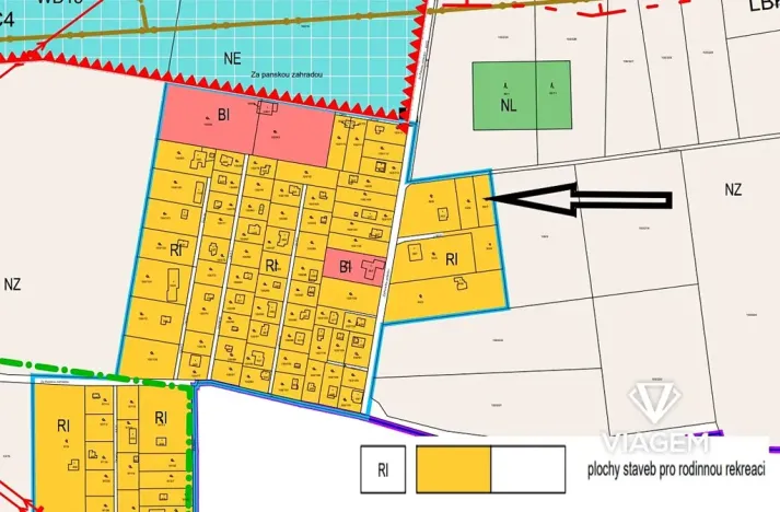 Prodej zahrady, Zdiby, 1281 m2