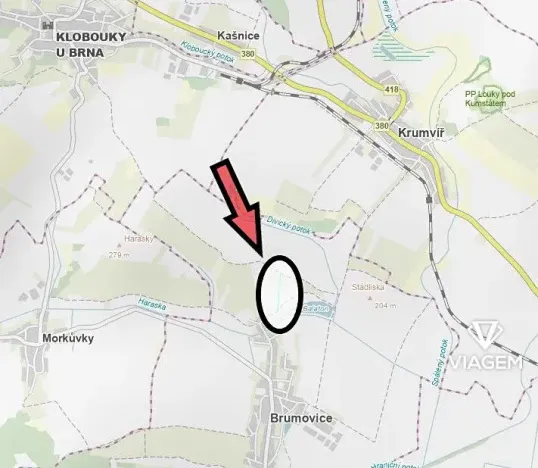 Prodej pole, Brumovice, 1842 m2