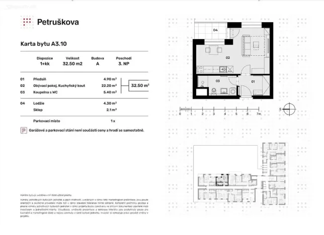 Prodej bytu 2+kk, Ostrava - Zábřeh, Petruškova, 53 m2