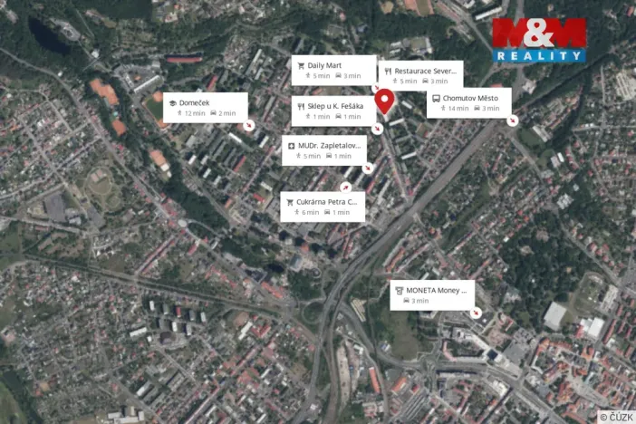 Prodej bytu 1+1, Chomutov, Blatenská, 36 m2