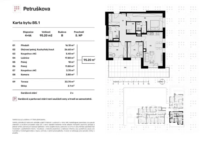 Prodej bytu 2+kk, Ostrava - Zábřeh, Petruškova, 53 m2