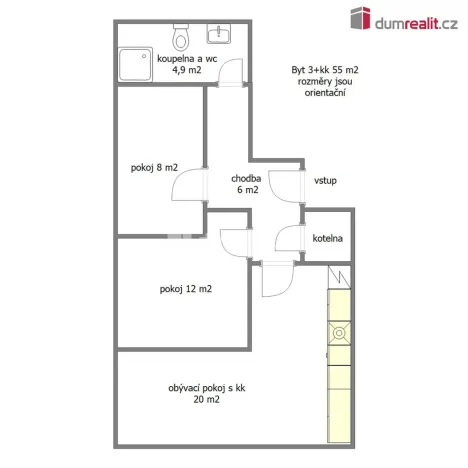 Pronájem bytu 3+kk, Mělník, Jiřího z Poděbrad, 55 m2