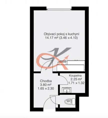 Pronájem bytu 1+kk, Rožnov pod Radhoštěm, Lesní, 21 m2