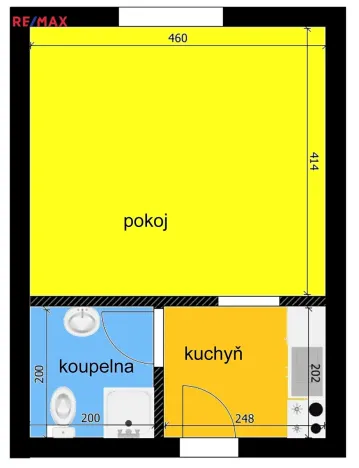 Pronájem bytu 1+kk, Poděbrady, Za Mlékárnou, 30 m2