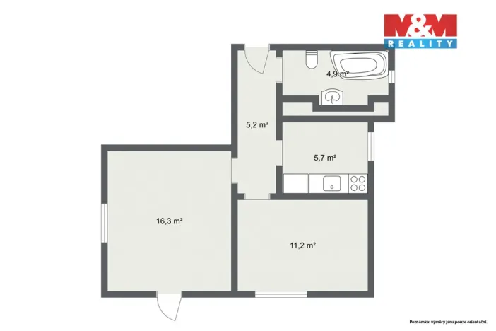 Prodej bytu 2+1, Karlovy Vary - Bohatice, Na Výšině, 45 m2