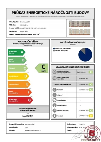 Prodej bytu 3+1, Brno, Brechtova, 74 m2