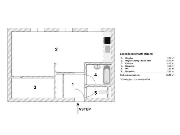 Prodej bytu 2+kk, Pohořelice, Znojemská, 45 m2