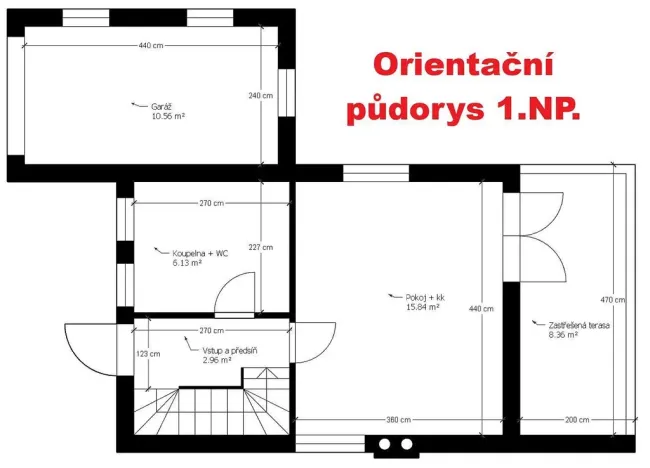 Prodej chaty, Stříbrná Skalice - Hradec, 50 m2