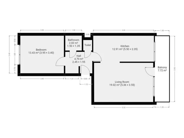 Pronájem bytu 2+kk, Praha - Smíchov, Nad Kesnerkou, 54 m2