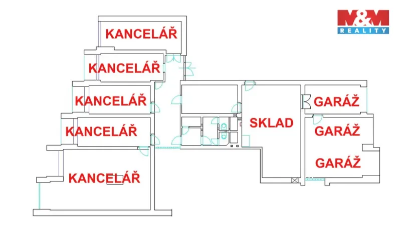 Pronájem kanceláře, Liberec - Liberec I-Staré Město, Vzdušná, 260 m2