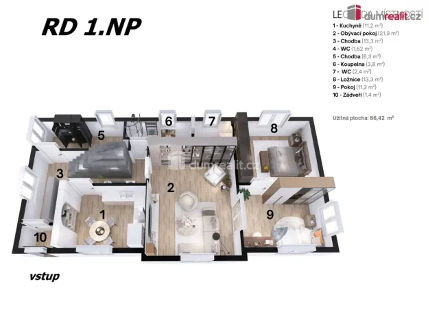 Prodej rodinného domu, Libiš, B. Němcové, 150 m2