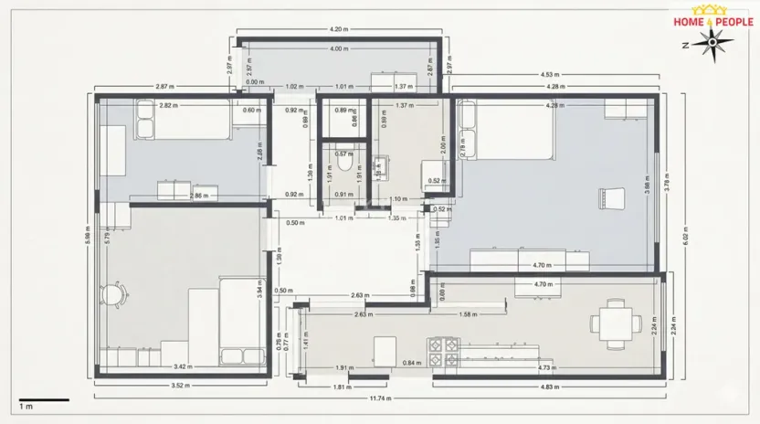 Prodej bytu 4+1, Praha - Troja, Hnězdenská, 83 m2