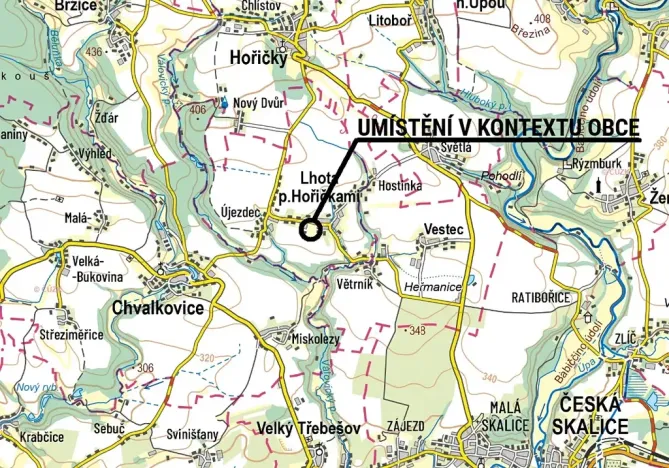 Prodej pozemku pro bydlení, Lhota pod Hořičkami, 1422 m2