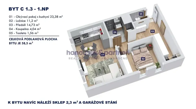 Prodej bytu 2+kk, Vrchlabí, Pražská, 58 m2