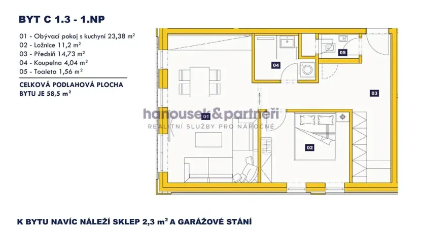 Prodej bytu 2+kk, Vrchlabí, Pražská, 58 m2