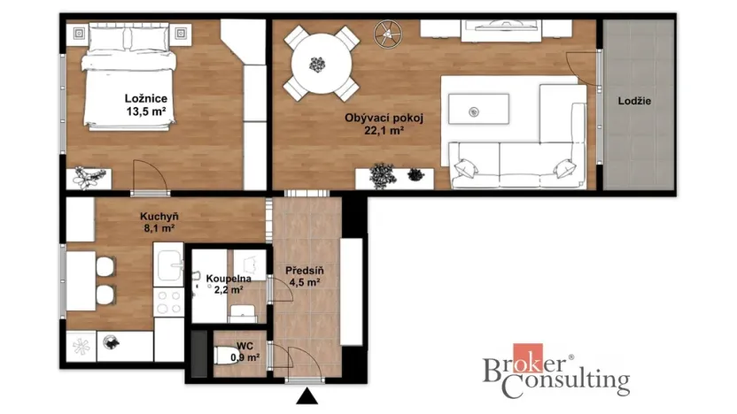 Prodej bytu 2+1, Ostrava - Poruba, Opavská, 52 m2