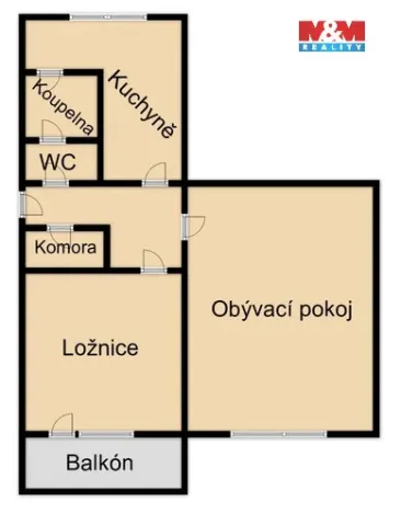 Prodej bytu 2+1, Humpolec, Lnářská, 60 m2