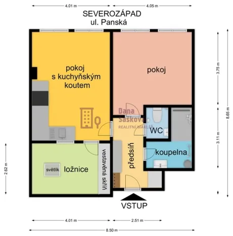 Pronájem bytu 3+kk, Jindřichův Hradec - Jindřichův Hradec I, Panská, 64 m2