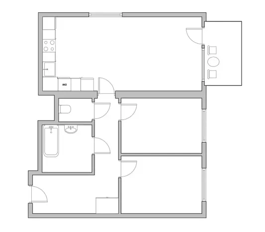 Pronájem bytu 3+kk, Praha - Hlubočepy, Fabiánové, 72 m2