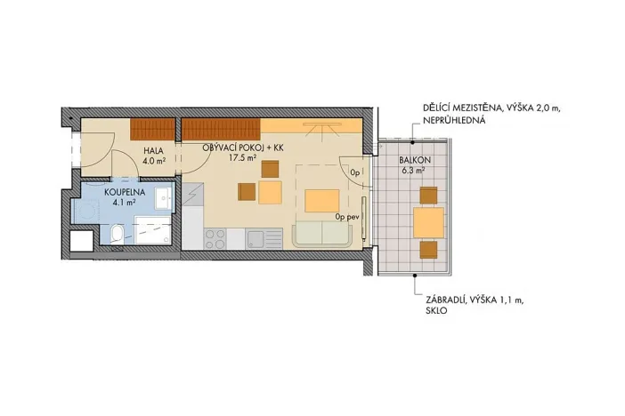 Prodej bytu 1+kk, Praha, Čakovická, 27 m2