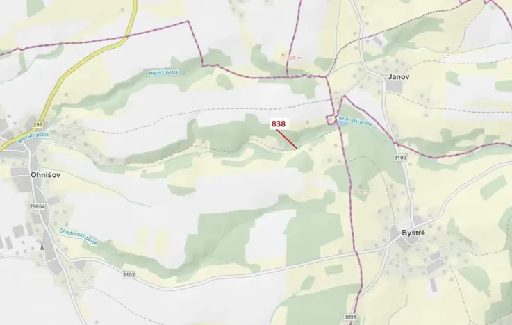 Dražba lesa, Ohnišov, 72 m2