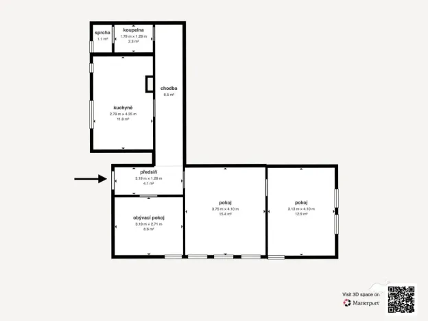 Prodej bytu 3+1, Hlohová, 92 m2