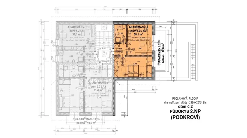 Prodej bytu 2+kk, Frymburk - Kovářov, 58 m2