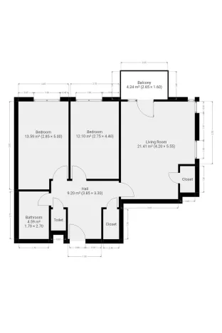 Pronájem bytu 3+kk, Praha - Letňany, Bechlínská, 68 m2