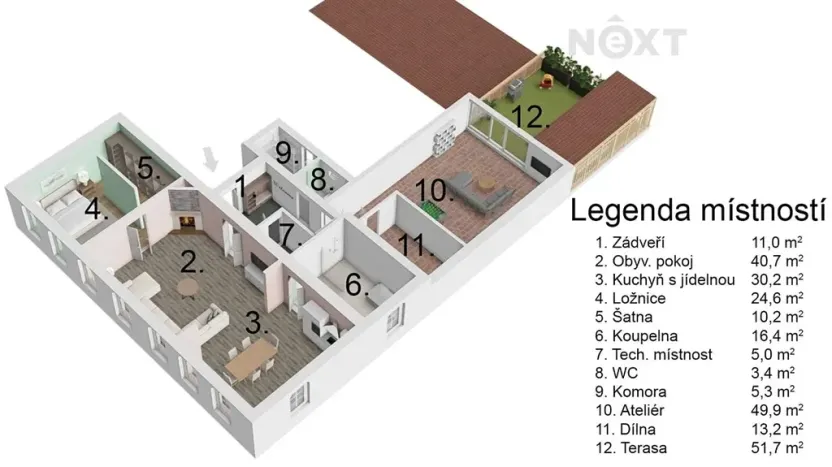 Prodej atypického bytu, Prostějov, Svatoplukova, 297 m2