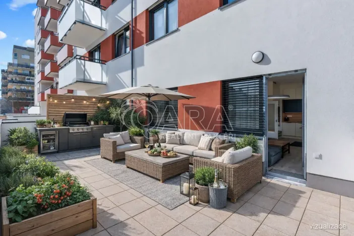 Pronájem bytu 3+kk, Praha - Hlubočepy, Fabiánové, 70 m2