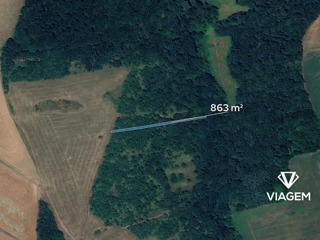 Prodej pole, Popovice, 863 m2