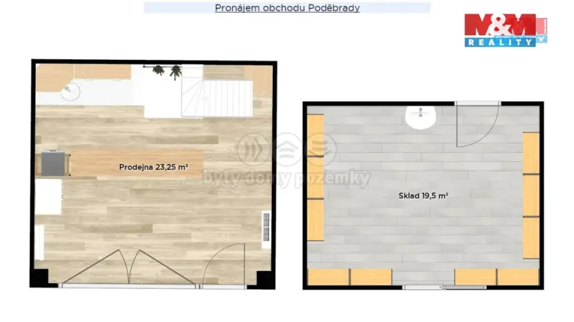 Pronájem obchodního prostoru, Poděbrady, Palackého, 42 m2