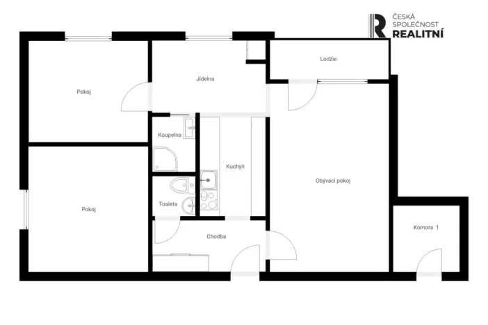 Prodej bytu 3+1, Otrokovice, Štěrkoviště, 65 m2
