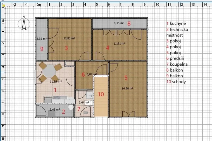 Pronájem bytu 3+1, Vranová, 90 m2