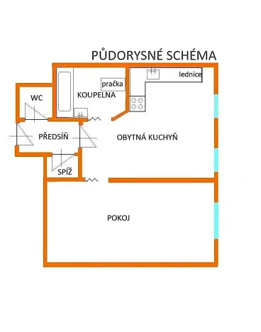 Pronájem bytu 2+kk, Brno, Gorkého, 40 m2