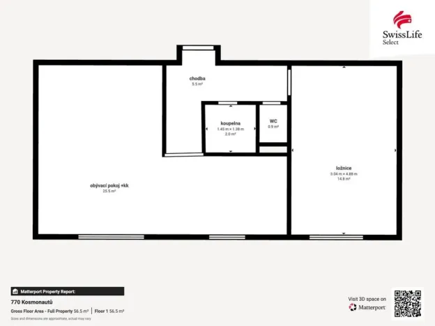 Prodej bytu 2+kk, Jičín, Kosmonautů, 54 m2