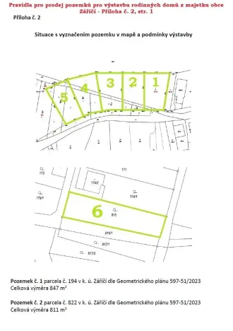 Prodej pozemku pro bydlení, Záříčí, 847 m2